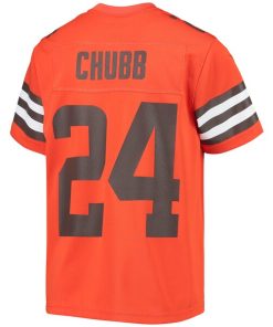 Alternative view of Nick Chubb Cleveland Browns Nike Youth Inverted Team Game Jersey - Orange