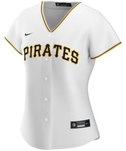 Alternative view of Pittsburgh Pirates Nike Women's Home Replica Custom Jersey - White
