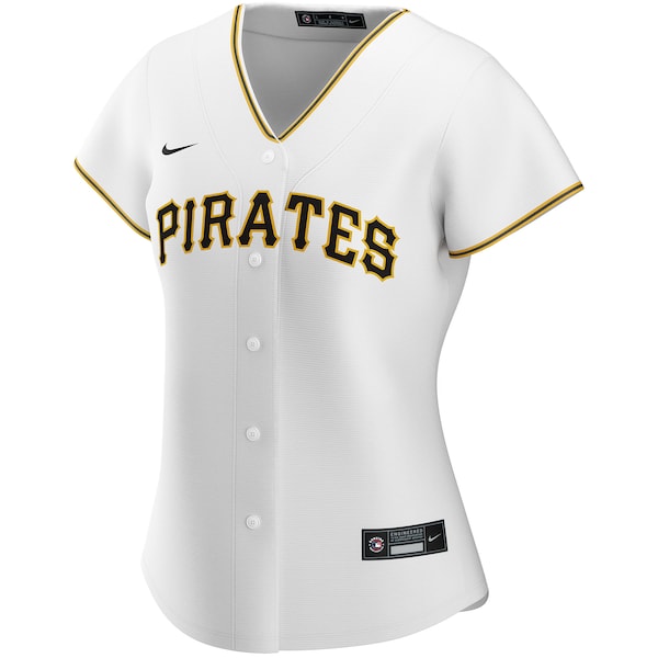 Pittsburgh Pirates Nike Women's Home Replica Custom Jersey - White - Image 2