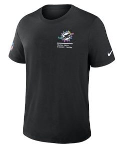 Alternative view of Miami Dolphins Nike 2025 NFL Crucial Catch Tri-Blend Dri-FIT T-Shirt - Black