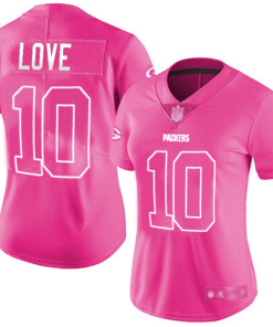 Jordan Love Green Bay Packers Nike Women's Fashion Jersey - Pink
