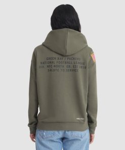 Alternative view of Green Bay Packers Nike Women's 2025 Salute to Service Sideline Standard Issue Dri-FIT Hoodie - Olive