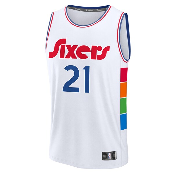 Joel Embiid Philadelphia 76ers 2024/25 Fast Break Player Jersey - City Edition - White - Image 2