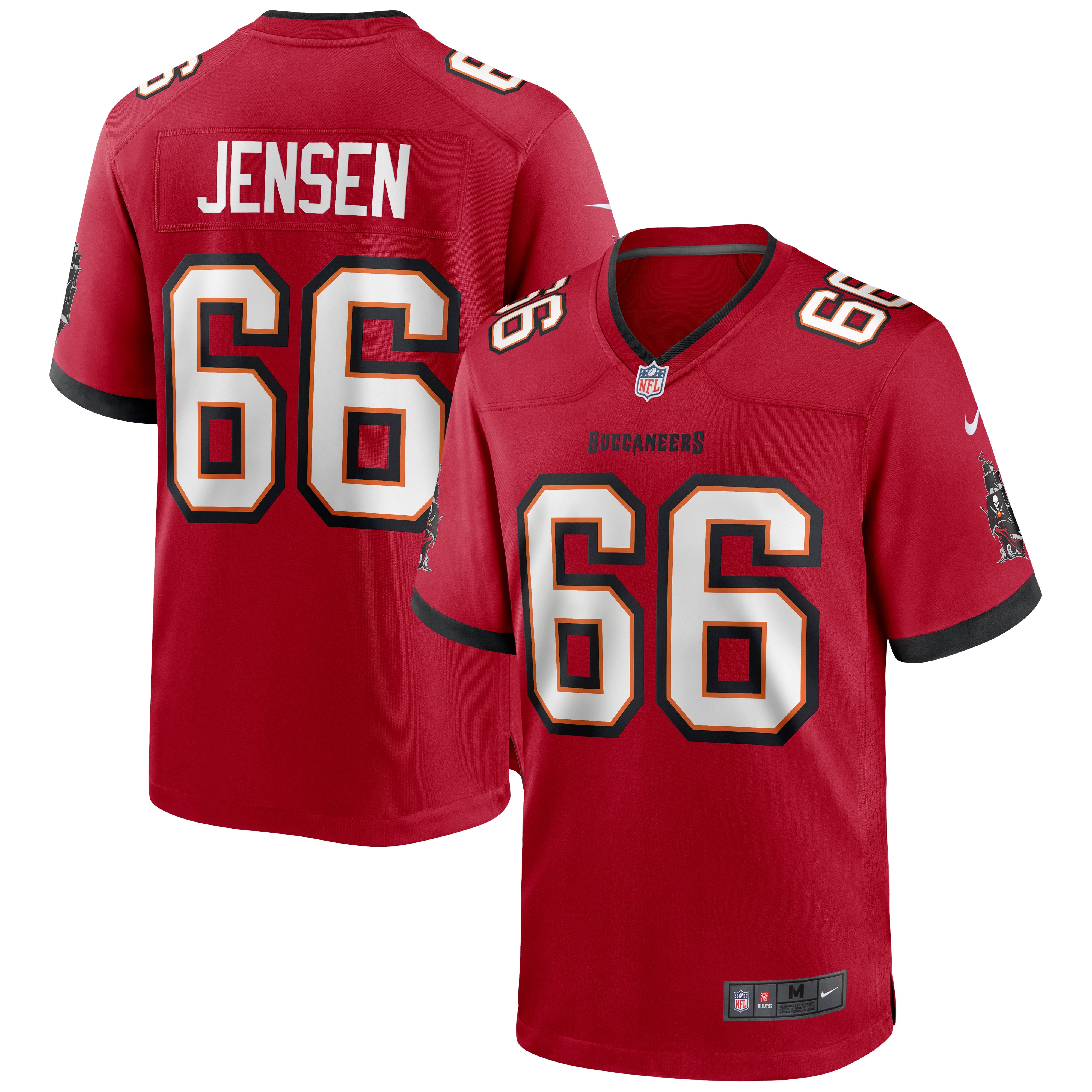 Ryan Jensen Tampa Bay Buccaneers Nike Throwback Game Jersey - Orange/Red - Image 5