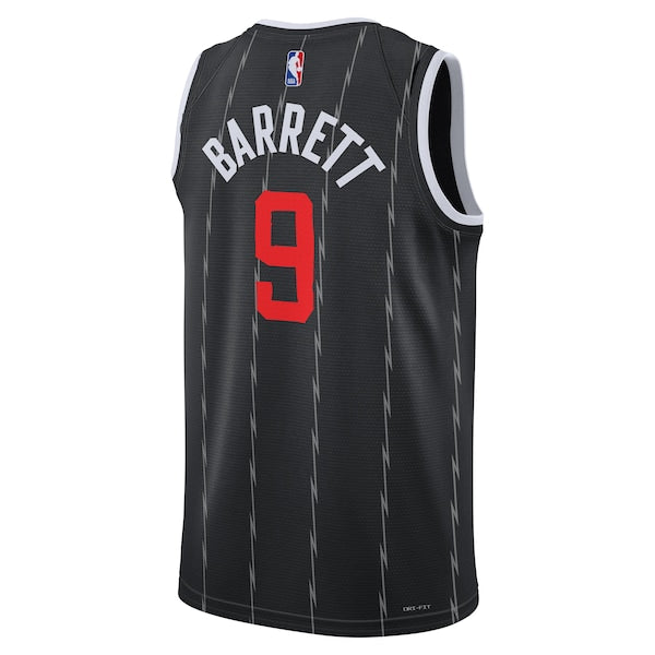 RJ Barrett Toronto Raptors Nike Unisex 2025/26 Swingman Jersey - Black - City Edition - Image 3