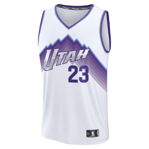 Lauri Markkanen Utah Jazz Fast Break Replica Jersey - Association Edition - White - Image 2
