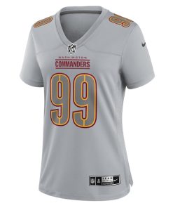 Alternative view of Chase Young Washington Commanders Nike Women's Atmosphere Fashion Game Jersey - Gray