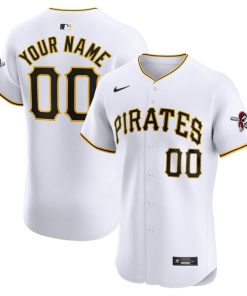 Pittsburgh Pirates Nike Home Elite Custom Jersey - White