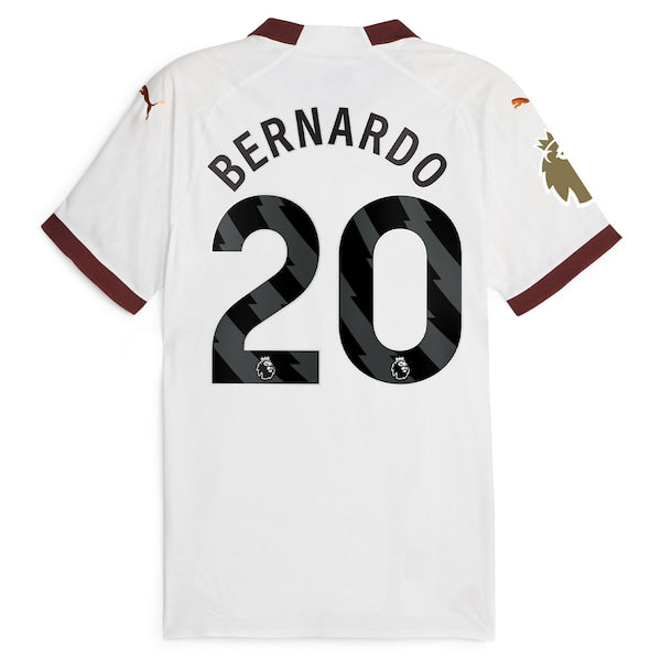 Bernardo Silva Manchester City Puma 2023/24 Away Authentic Jersey - White - Image 3