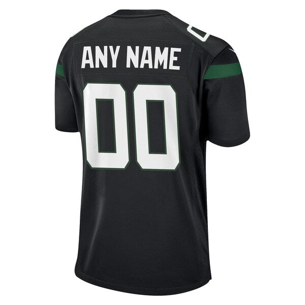 New York Jets Nike Alternate Custom Game Jersey - Stealth Black - Image 3