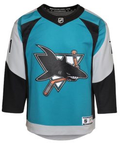 Alternative view of Macklin Celebrini San Jose Sharks Youth Alternate Replica Player Jersey - Teal