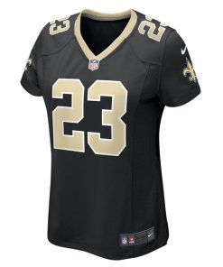 Alternative view of Marshon Lattimore New Orleans Saints Nike Women's Team Game Jersey -  Black