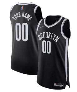 Brooklyn Nets Nike 2021/22 Diamond Authentic Custom Jersey - Icon Edition - Black