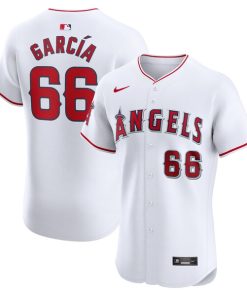 Luis Garcia Los Angeles Angels Nike Home Elite Player Jersey - White