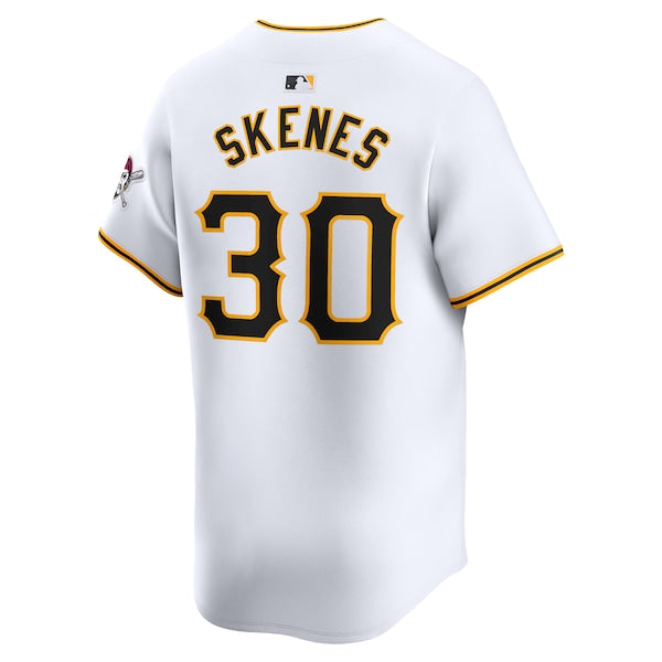 Paul Skenes Pittsburgh Pirates Nike Home Limited Player Jersey - White - Image 3