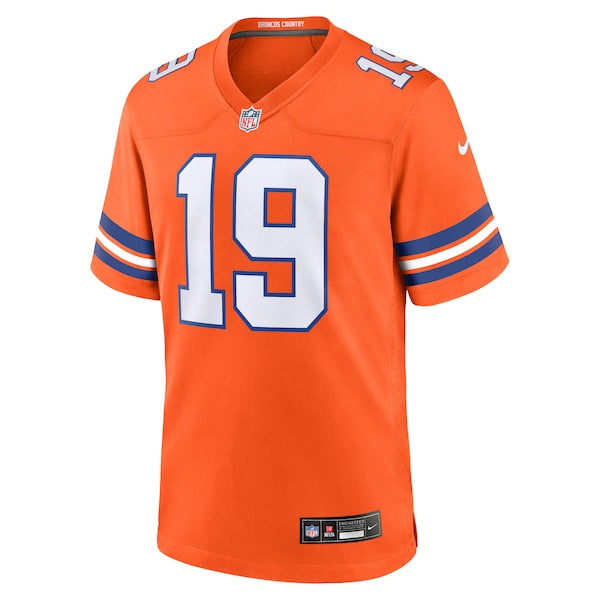 Marvin Mims Jr Denver Broncos Nike Mile High Collection 1977 Throwback Player Game Jersey - Orange - Image 2