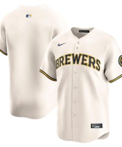 Milwaukee Brewers Nike Home Limited Jersey - Cream