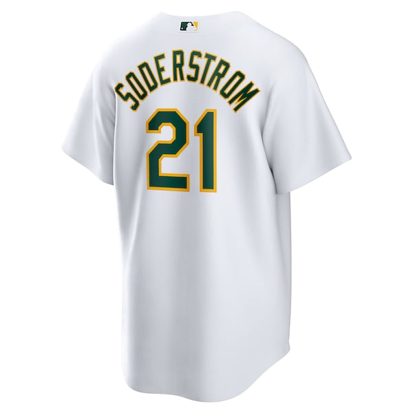 Tyler Soderstrom Athletics Nike Home Replica Jersey - White - Image 3