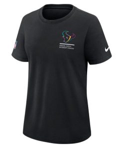 Alternative view of Houston Texans Nike Women's 2025 NFL Crucial Catch Tri-Blend Dri-FIT T-Shirt - Black