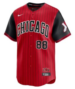 Alternative view of Luis Robert Jr. Chicago White Sox Nike 2025 City Connect Limited Player Jersey - Red/Black