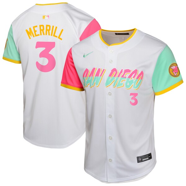 Jackson Merrill San Diego Padres Nike Youth City Connect Limited Jersey - White