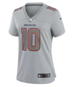 Alternative view of Bo Nix Denver Broncos Nike Women's Fashion Atmosphere Fashion Game Jersey - Gray
