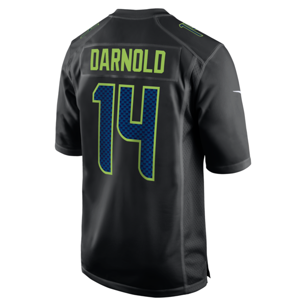 Men's Seattle Seahawks Sam Darnold Nike Black Super Bowl LX Patch Carbon Fashion Game Jersey - Image 3