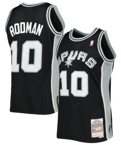 Alternative view of Dennis Rodman San Antonio Spurs  2001/02 Hardwood Classics Swingman Jersey - Black