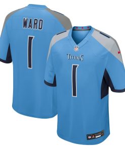 Cameron Ward Tennessee Titans Nike 2025 NFL Draft First Round Pick No. 1 Game Jersey - Light Blue