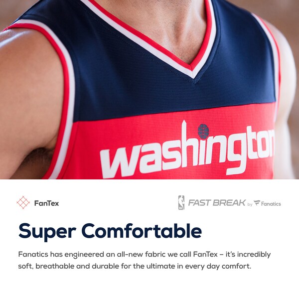 Rui Hachimura Washington Wizards Replica Fast Break Jersey Red - Icon Edition - Image 6
