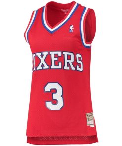 Alternative view of Allen Iverson Philadelphia 76ers Women's 2002/03 Hardwood Classics Swingman Jersey - Red
