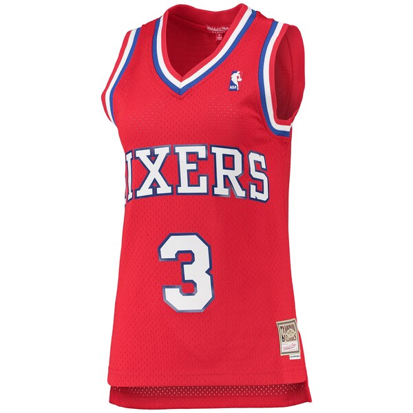Allen Iverson Philadelphia 76ers Women's 2002/03 Hardwood Classics Swingman Jersey - Red - Image 2