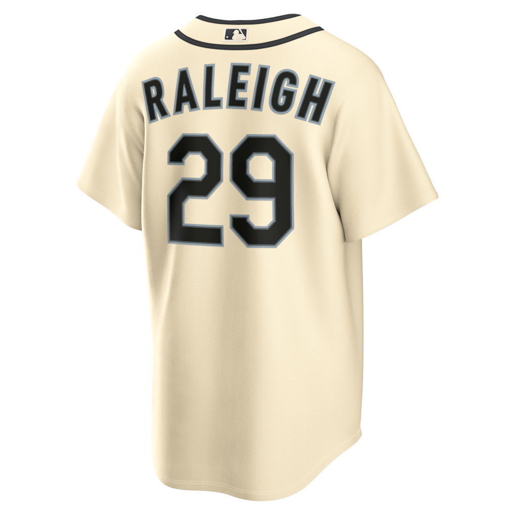 Cal Raleigh Seattle Mariners Nike Alternate Limited Player Jersey - Cream - Image 3