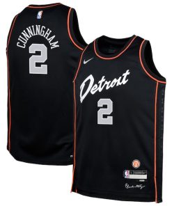 Cade Cunningham Detroit Pistons Nike Youth  Swingman Replica Jersey - City Edition - Black