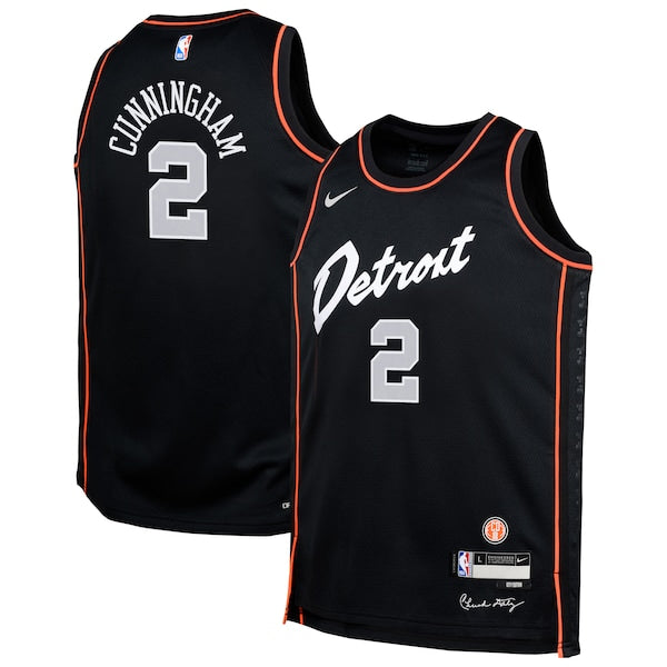 Cade Cunningham Detroit Pistons Nike Youth Swingman Replica Jersey - City Edition - Black