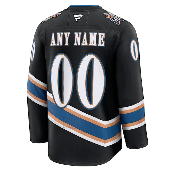 Washington Capitals Alternate 50th Anniversary Premium Custom Jersey - Black/Red/White - Image 5