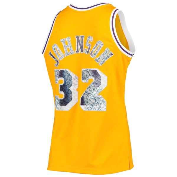 Magic Johnson Los Angeles Lakers 1984/85 Hardwood Classics NBA 75th Anniversary Diamond Swingman Jersey - Gold - Image 3