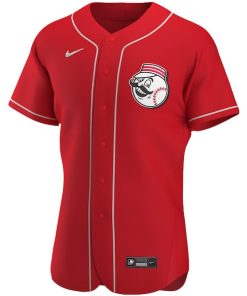 Alternative view of Cincinnati Reds Nike Alternate Authentic Team Logo Jersey - Scarlet