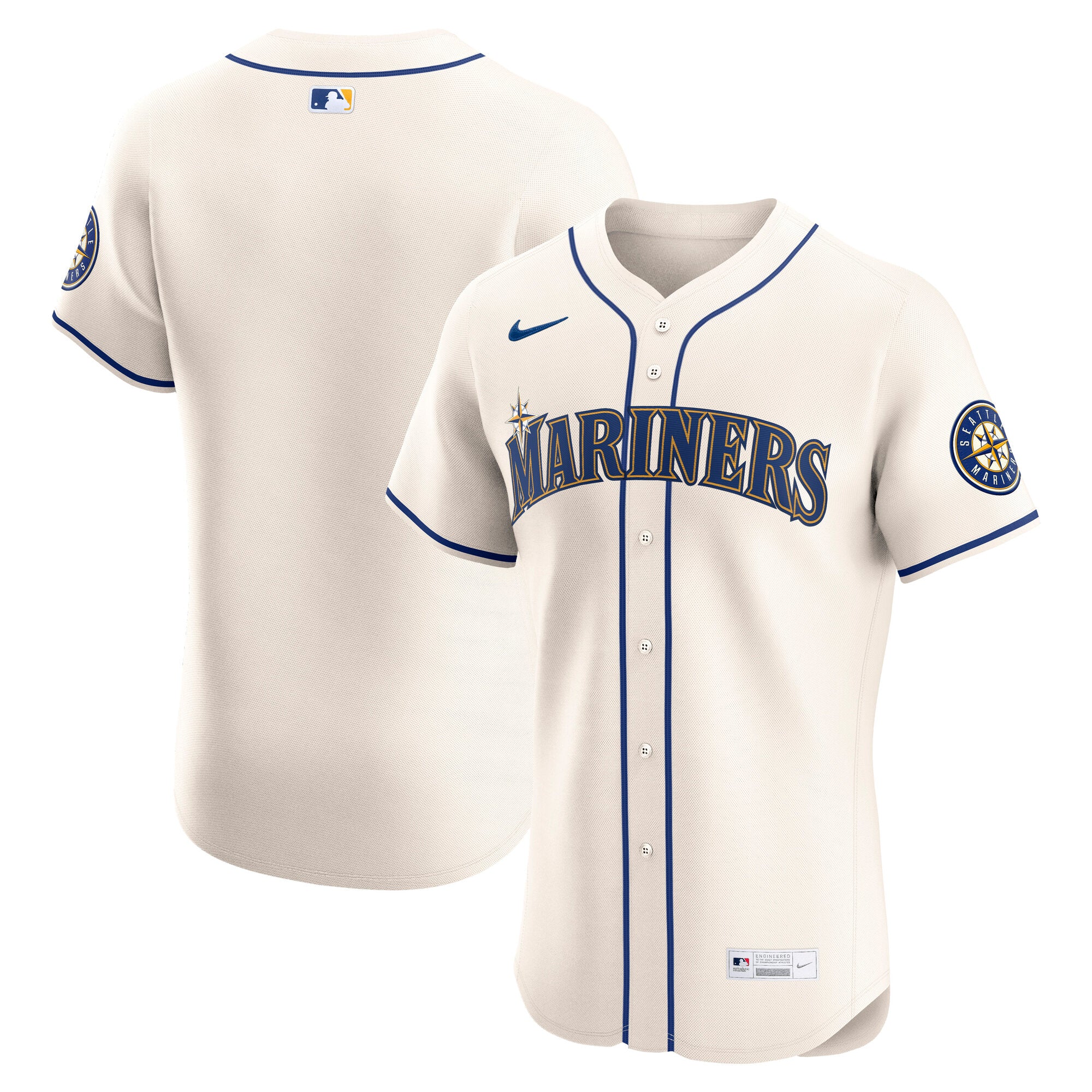 Seattle Mariners Nike Alternate Elite Jersey - Teal/White/Cream - Image 6