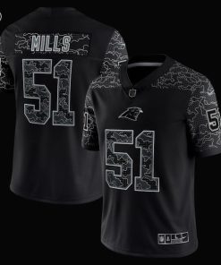 Alternative view of Sam Mills Carolina Panthers Nike Retired Player RFLCTV Limited Jersey - Black