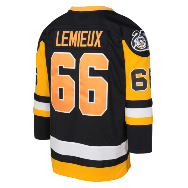 Mario Lemieux Pittsburgh Penguins Preschool 1991/92 Blue Line 2.0 Player Jersey - Black - Image 3
