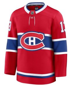 Alternative view of Cole Caufield Montreal Canadiens  Home Premium Jersey - Red