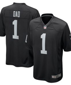 Number 1 Dad Las Vegas Raiders Nike Game Jersey - Black