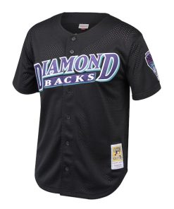 Alternative view of Randy Johnson Arizona Diamondbacks Youth Cooperstown Collection Mesh Batting Practice Jersey - Black