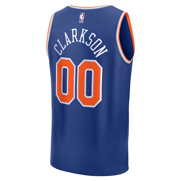 Jordan Clarkson New York Knicks Fast Break Replica Player Jersey - Icon Edition - Blue - Image 3