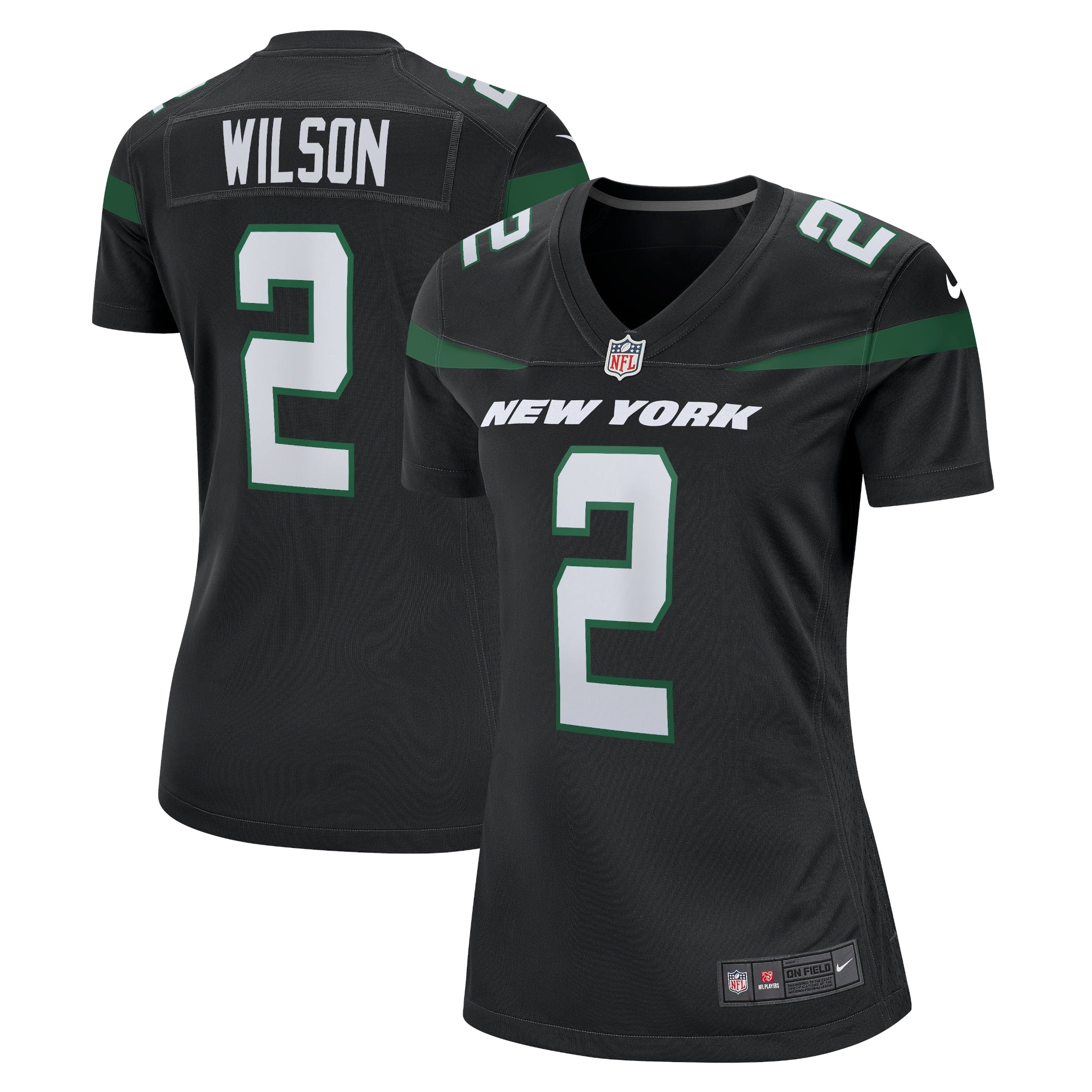 Zach Wilson New York Jets Nike Women's Player Jersey - White/Black/Green - Image 5