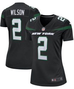 Alternative view of Zach Wilson New York Jets Nike Women's Player Jersey - Green/Black/White