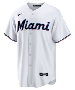 Alternative view of Jazz Chisholm Jr. Miami Marlins Nike Home Replica Player Jersey - White
