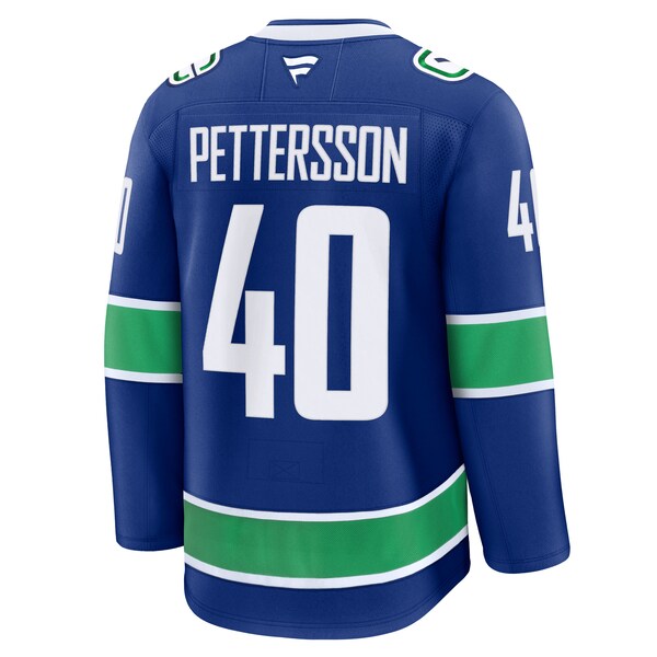 Elias Pettersson Vancouver Canucks Home Premium Jersey - Blue/Black - Image 4