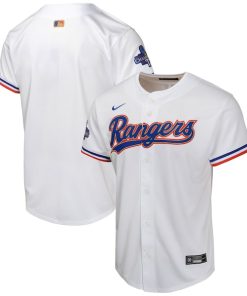 Texas Rangers Nike Youth 2024 Gold Collection Limited Jersey?¨C White